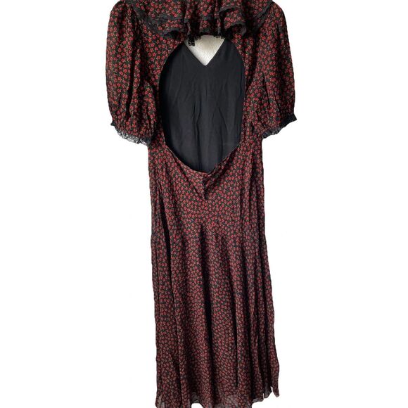 New! Reformation Evra Lace Trim Maxi Dress in Rowan Sz 12 $278 - Picture 2 of 6